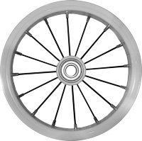 10" aluminium wheel, stainless spoke