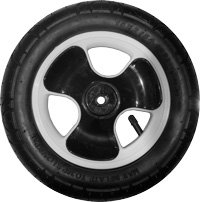 K01, 10", plastic wheel, white or black