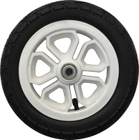 T10, 10", plastic wheel, white