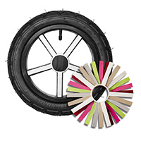 U12, 12" plastic wheel, colored overlay