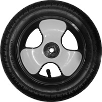 K01, 10", plastic wheel, white or black