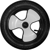 K01, 12", plastic wheel, white or black